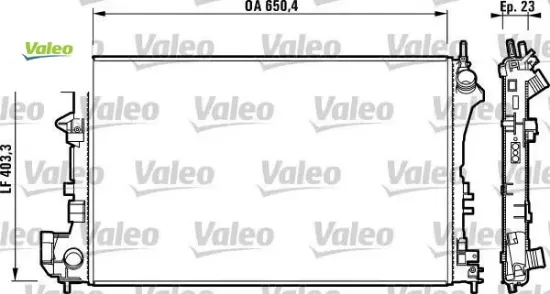 Radyatör vectra c-sıgnum 1.6-1.8 16v 02 ac klimasız mek 649x403.3x18 valeo 1300244/ 24418338 resmi