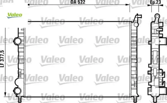 Radyatör palıo 1.2-albea 1.6 ac klimasız mek 530x379x22 valeo 46815887/ 46819261/ 46833511 resmi