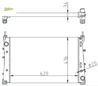Radyatör fıat lınea 1.3 d 2007 valeo 51785217 resmi