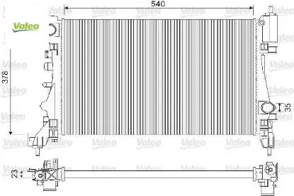 Motor su radyatörü opel corsa d-corsa e 1.2-1.4 a12xer a12xel b12xel a14xer b14xer 11 540x378x23 valeo 1300312/ 1300339/ 13249566/ 13399870 resmi