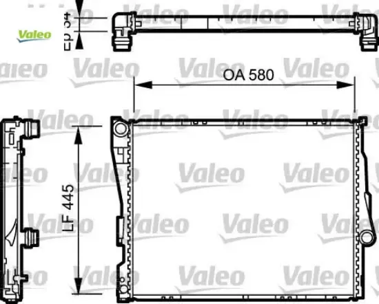 Motor su radyatoru m52 m54 m57 e46 z4 e85 manuel sanzıman valeo 17119071519 resmi