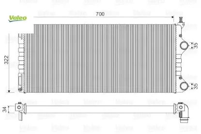Radyatör doblo 1.9 jtd-1.3mtj mek ac klimasız 730x305.4x38 -46807378 valeo 55174187/ 51779233/ 51861635 resmi