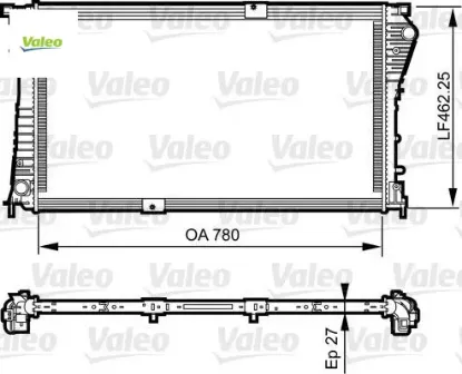 Radyatör vıvaro 06 trafıc ıı06 2.5cdtı g9u.6.30 ac klimasız mek 780x462.25x27 valeo 93857125/ 8200465488 resmi