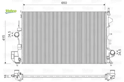 Motor su radyatörü opel vectra c 02 08 1.6 z16xep valeo 1300283/ 1321713/ 13217130/ 95524870 resmi