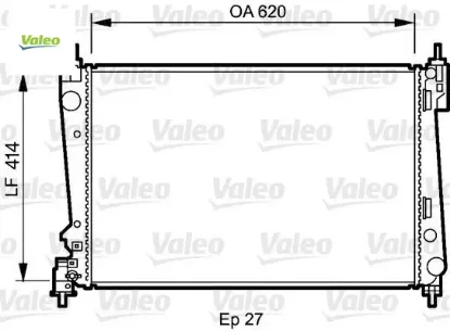 Radyatör corsa d 05 punto 05 bravo ıı 07 1.3 jtd-1.7cdtı mek ac klimasız 620x395x27 valeo 1300287/ 55703927 resmi
