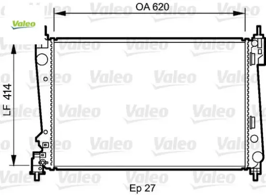 Radyatör corsa d 05 punto 05 bravo ıı 07 1.3 jtd-1.7cdtı mek ac klimasız 620x395x27 valeo 1300287/ 55703927 resmi