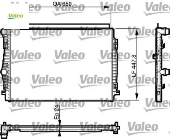 Radyatör golf 7/ a3 valeo 5q0121251eq/ 5q0121251es/ 5q0121251gl resmi