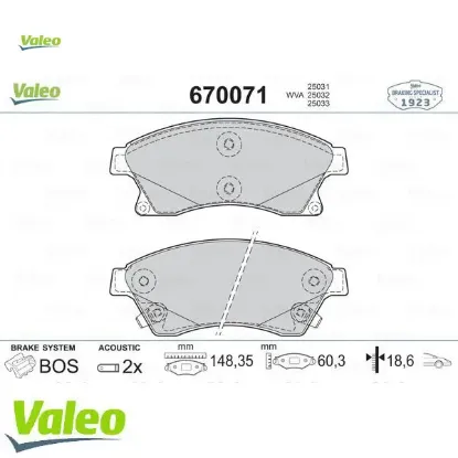 Ön balata 15 ınc astra j 1.3 cdtı-1.4-1.4 turbo-1.6 1.7 cdti 2.0cdti 10 aveo 11 cruze 11 valeo 95530019/ 1605169/ 1605261/ 13412272 resmi