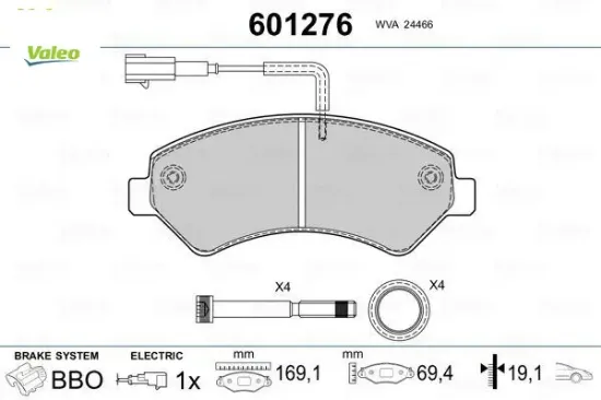 Ön fren balatası boxer-ducato-jumper 06 16 valeo 1623842580/ 4254.63/ 4254.64/ 77366021 resmi