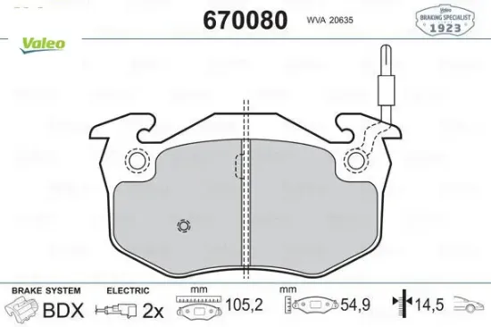 Ön balata r5 72 85 clıo ı 91 98 express 85 92 twıngo ı 93 07 fişli fte valeo 7701203842/ 7701205277/ 7701202517 resmi