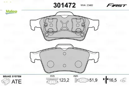 Arka balata lgn ıı 01 mgn ıı-latıtude-vectra c 03 focus ıı 05 connec 06 cmax06 prımera 02 gdb3292 ft valeo 7701206609/ 1605196/ 2t142m008a1a resmi