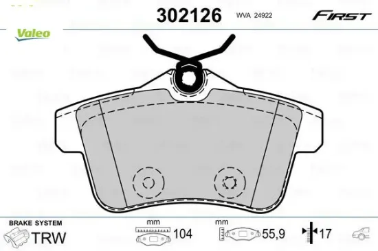 Arka balata 308 1.6gtı 010 3008 1.6vtı-1.6thp-1.6hdı-2.0hdı 09 5008 1.6 16v-1.6hdı-2.0hdı 09 fte kır valeo 4254.46/ 4254.44/ 4254.35/ 1608520680 resmi