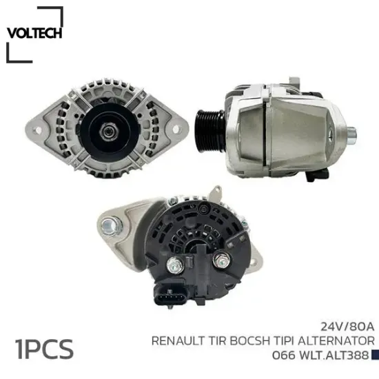 Alternatör 24v 80a tır bosch tıpı voltech 124555020 resmi
