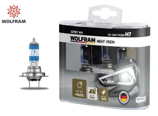 Ampul 12v h7 55 px26d nıght vısıon 150 fazla 20 beyaz ışık wolfram  resmi