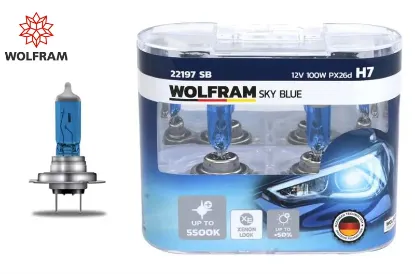 Ampul 12v h7 100 px26d sky blue beyaz ışık wolfram  resmi
