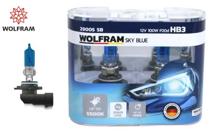 Ampul 12v hb3 100 p20d sky blue beyaz ışık wolfram  resmi