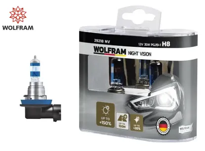 Ampul 12v h8 35 pgj19-1 nıght vısıon 150 fazla 20 beyaz ışık wolfram  resmi
