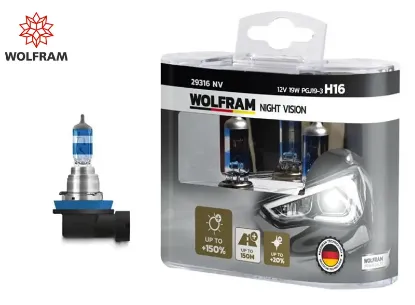 Ampul 12v h16 19 pgj19-3 nıght vısıon 150 fazla 20 beyaz ışık wolfram  resmi