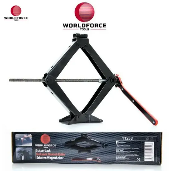 Mekanik makaslı kriko 2 ton cırcır kollu garaj ekipmanları hırdavat worldforce  resmi