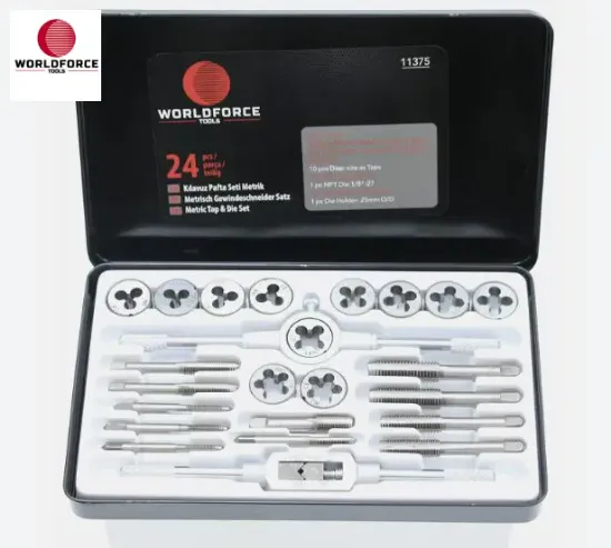 Kılavuz pafta seti metrik 24 parça worldforce  resmi