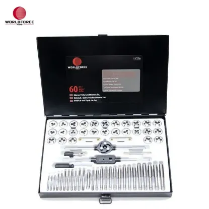 Kılavuz pafta seti metrik-inç 60 parça garaj ekipmanları hırdavat worldforce  resmi