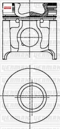 Motor piston segman ducato-master-boxer-jumper-movano 2.8 td 94.40 çap std çukurlu yenmak 6609002 resmi