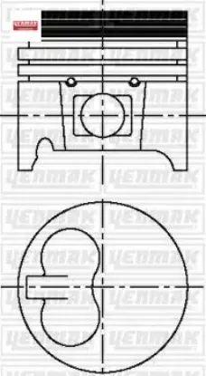 Motor piston segman std tud5. Vjx. Vjy. Vyz 77.00mm yenmak 62738 resmi