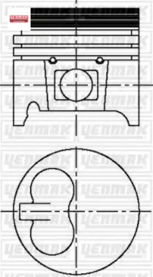 Motor piston segman std tud5. Vjx. Vjy. Vyz 77.00mm yenmak 62738 resmi