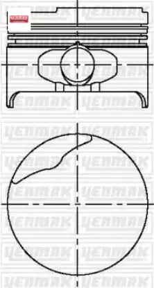 Motor piston segman mgn 1600 8 v 3/4 79.50 çap std yenmak 7701700672/ 7701700671/ 7701700670 resmi
