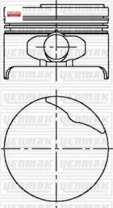 Motor piston segman mgn 1600 8 v 1/2 79.50 çap std yenmak 7701700668/ 7701700667/ 7701700666 resmi