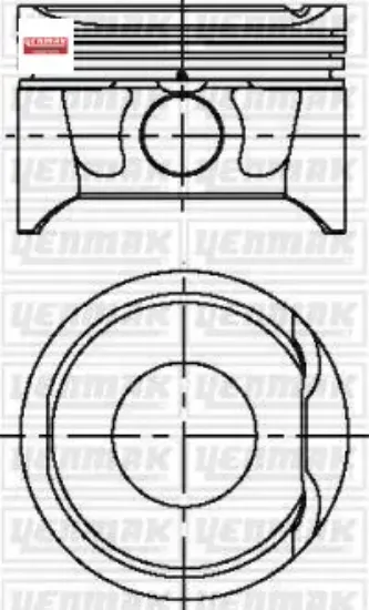 Motor piston segman lgn-mgn-clıo ıı 1.6 16v k4m 700-710-720 . 79.50 çap std yenmak 7701474856/ 7701474855/ 7701474854 resmi