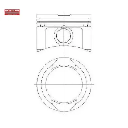 Piston segman std 71.20mm palıo 1.2 8v 87-835900-12 yenmak 71715335 resmi