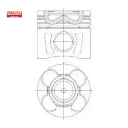 Motor piston segman doblo-fiorino- lınea-grande punto-astra 1.3 cdtı 16v 0.40 euro5 69.60 mm yenmak 4289040 resmi