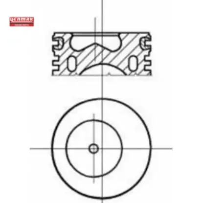 Motor piston segman 0.40 palıo-sıena-uno 1.4-8 valf 89 80x50 yenmak 46446940/ 71711159/ 7589120/ 5888233 resmi