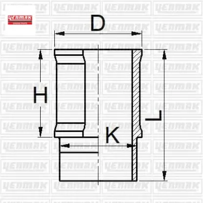 Motor gömleği partner-p106-p306-p307 1.4-p p206 1.6-tu3 75.00 çap std yenmak 7700585457 resmi