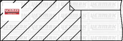 Motor segmanı yağ seg.kromlu tmpr 1.6 86.40 çap 060 yenmak  resmi