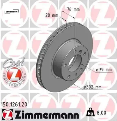 Fren dıskı on e34 e32 zımmermann 34116756090 resmi