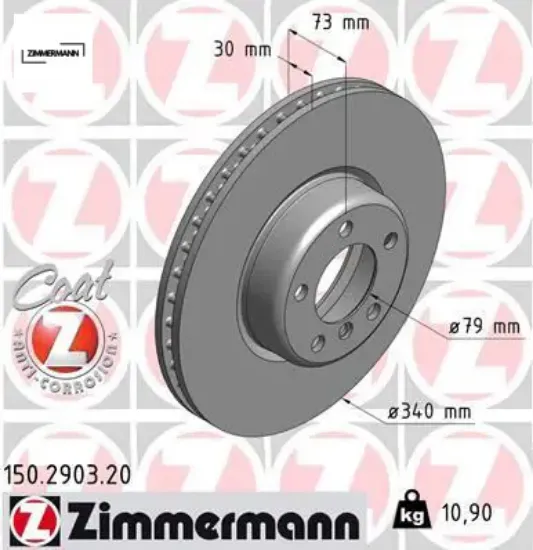 Fren dıskı on adet f20 f22 f23 f32 f34 f36 zımmermann 34116792223 resmi
