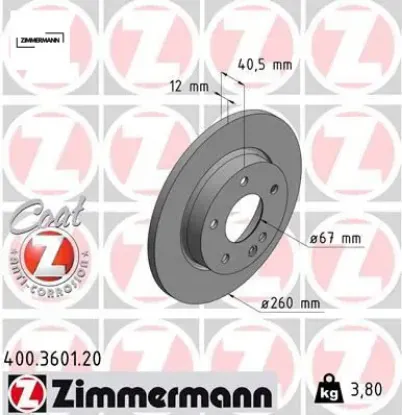 Fren dıskı on a-class w168 97 04 zımmermann a1684210112 resmi