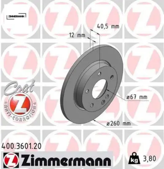 Fren dıskı on a-class w168 97 04 zımmermann a1684210112 resmi