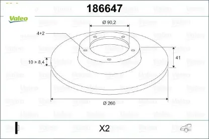 Arka fren aynası volvo s40 1.6 1.8 1.9d 2.0 v40 95-04 carısma 00-06 praton 01-07 260-4dl valeo mb699288/ mb699289/ 30872940 resmi