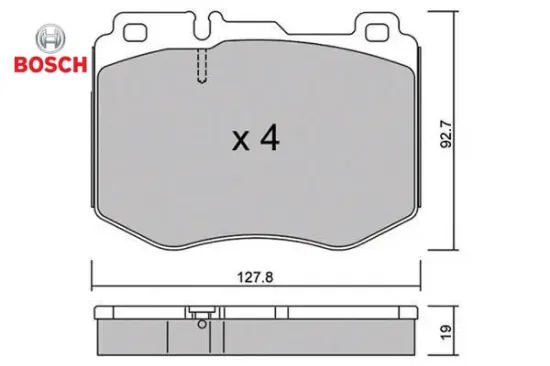 Fren balatası on mercedes w205 s205 c205 a205 w213 s213 c238 a238 bosch a0084201820 resmi