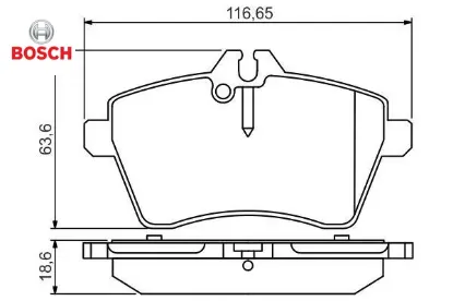 Fren balatası on w169 w245 bosch a1694202020 resmi
