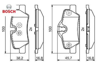 Fren balatası arka mını f55 f56 f57 bosch 34216871299 resmi