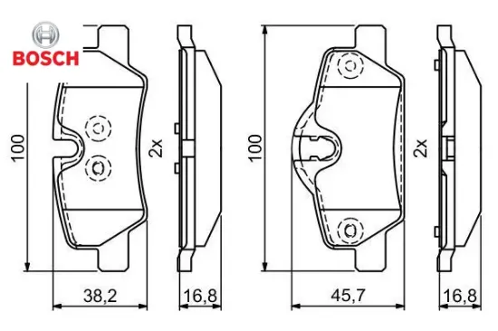 Fren balatası arka mını f55 f56 f57 bosch 34216871299 resmi