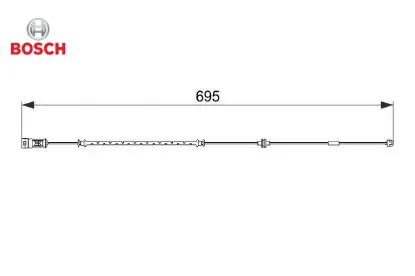 Ön fren balata fişi ikaz kablosu vectra c 04/2002 vectra c gts 08/2002 signum 2003 678mm bosch 24427919/ 6238230 resmi