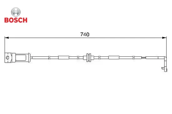 Ön fren balata ikaz fişi aşınma kablosu omega b 94 03 bosch 6238323/ 90495144 resmi