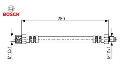 Fren hortumu arka w201 w202 w124 w126 w140 r129 bosch a1264280335 resmi