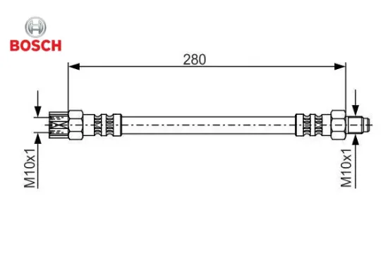 Fren hortumu arka w201 w202 w124 w126 w140 r129 bosch a1264280335 resmi