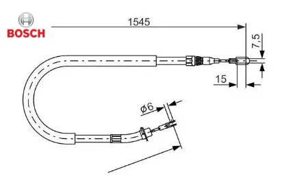 Fren halatı arka sprınter b901 b904 96 06 1545mm/1360mm bosch a9014202885 resmi